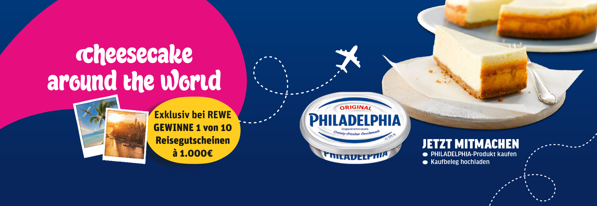 REWE Kassenbon Gewinnspiel mit Philadelphia REWE Kassenbon Gewinnspiel mit Philadelphia